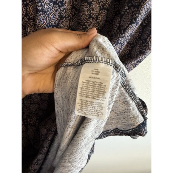 Boden Women's Emma Tiered Jersey Knit Midi Dress in Paisley French Navy Size 20 - Picture 6 of 8